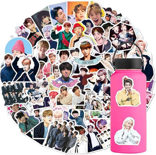 100pcs BTS Sticker Korean Boys Group Stickers for Teens Journal Cute Singing and Dancing Group Mixed Pack Stickers,Waterproof Vinyl Decals for Laptops Computer Scrapbook Phone Bumper Pad(BT100)