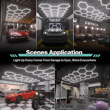 Hexagon Garage Lights L Connectors 2 Pack, Exclusively Compatible Brand Hexagon LED Lights (2pcs 90°L Connector)