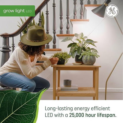 GE LED Grow Light for Indoor Plants, Integrated LED Light Fixture for Seeds and Greens, Balanced Light Spectrum, 25,000 Hours Lifespan, 72 PPF, 24 Inches, 1 Pack (Packaging May Vary)