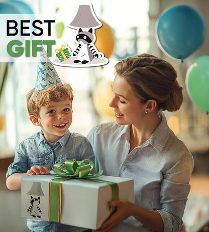 Raccoon Kids Lamp for Boys Bedroom - 18", Animal Lamp for Kids Room - Cute Christmas Gifts, Birthday Gifts for All Ages: Toddler Girls, Children, Grandkids 3 4 5 and Up Years Old, Sister, Brother