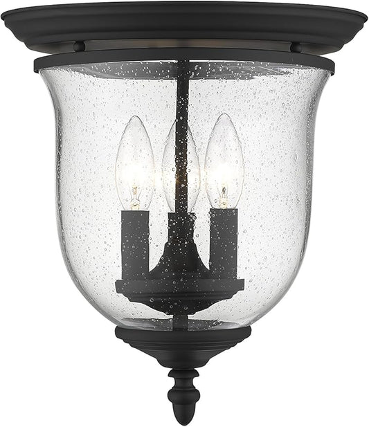 Livex Lighting 5024-04 Legacy 3-Light Ceiling Mount, Black