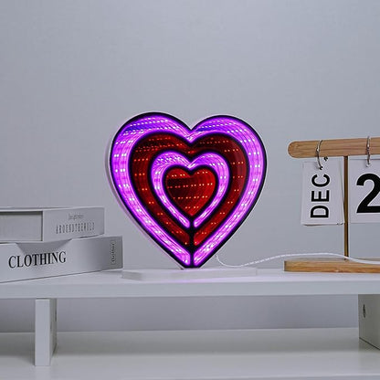 Light Up Your World! Wireless Express Neon Art Signs (5 Unique Styles) - Desktop & Wall Décor. Perfect for Bedrooms, Dorm Rooms, Office (Heart)