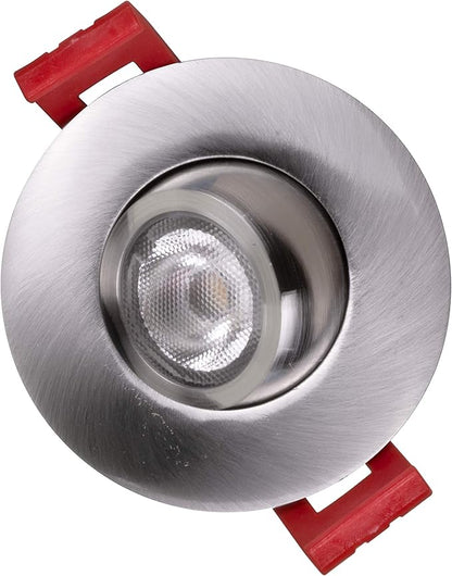 NICOR Lighting 2 inch LED Gimbal Recessed Downlight in Nickel, 5000K (DGD211205KRDNK)