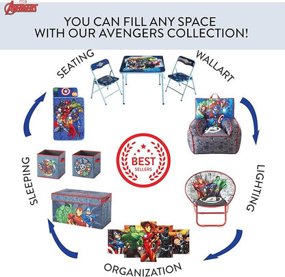 Avengers Stick Table Kids Lamp with Pull Chain, Themed Printed Decorative Shade,Metal