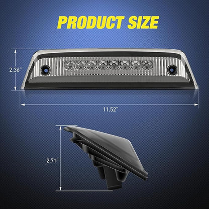 Nilight Third Brake Light Tail High Mount 3rd Stop Lights Smoked Lens Compatible with Dodge Journey 2010 2011 2012 2013 2014 2015 2016 Van SUV Rear Center Cab Lamp