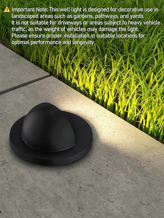 LEONLITE 5W 5CCT Low Voltage In-ground Well Lights, LED Landscape In Ground Lights, 1800K/2700K/3000K/4000K/5000K Adjustable, 12-24V AC/DC, CRI90, ETL Listed, IP67 Waterproof, Aluminum, Pack of 6