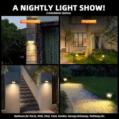 LEREKAM Solar Spot Lights Outdoor Landscape Light, 40 LEDs Solar Landscape Spotlights Outdoor Waterproof Auto On/Off Garden Lights, Outdoor Solar Lights for Yard Palm Tree Driveway Patio Pool