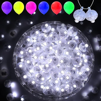 pozzolanas 100PCs Mini Led Lights with Hook, Waterproof Round Tiny Led Light for Party Decorations Neon Party Lights，White 23QQD