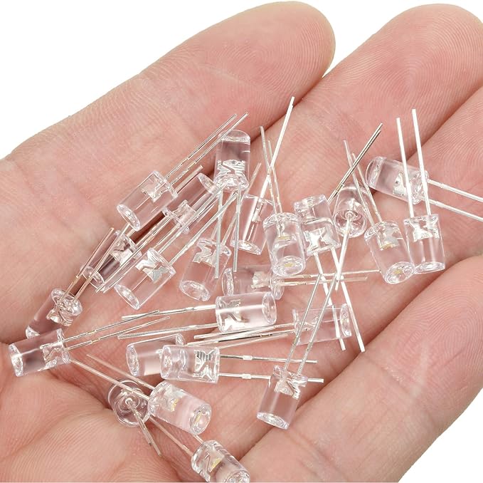 Mudder 180 Pcs Valentine LED 5mm String Light Mini Replacement Bulb Energy Efficient LED Halloween Wire Light Connectable Home Decor for Festival Patio Garden Christmas Wedding Holiday (Warm White)