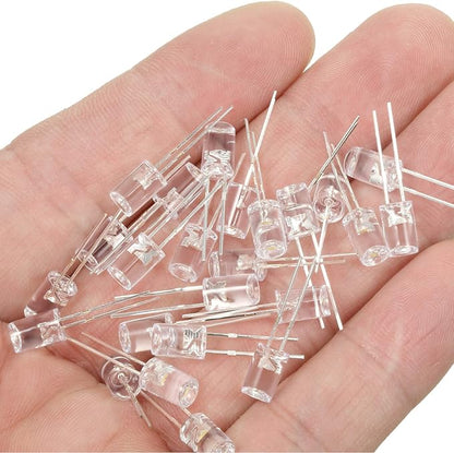 Mudder 180 Pcs Valentine LED 5mm String Light Mini Replacement Bulb Energy Efficient LED Halloween Wire Light Connectable Home Decor for Festival Patio Garden Christmas Wedding Holiday (Warm White)