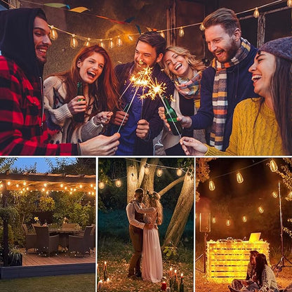 S14 Replacement LED Light Bulbs, Shatterproof & Waterproof 0.6W S14 LED Bulbs, Outdoor String Lights, E12 Base Patio Edison LED Light Bulbs, Warm White 2200K Plastic 40LM Non-Dimmable 50 Pack