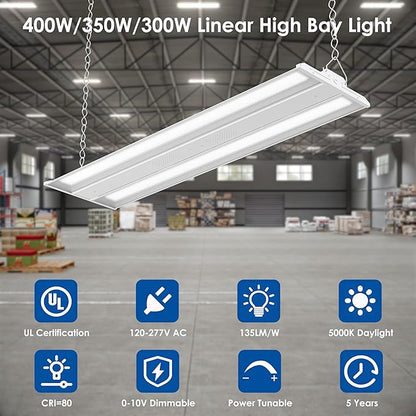 CINOTON Linear LED High Bay Shop Light (400W/350W/300W-1 Pack)