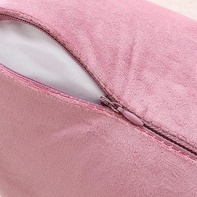 NiNi ALL Decorative Throw Pillow Covers Velvet 26x26 Inch Pack of 2 Pink Cushion Covers Soft for Couch Sofa Bedroom Living Room Outdoor