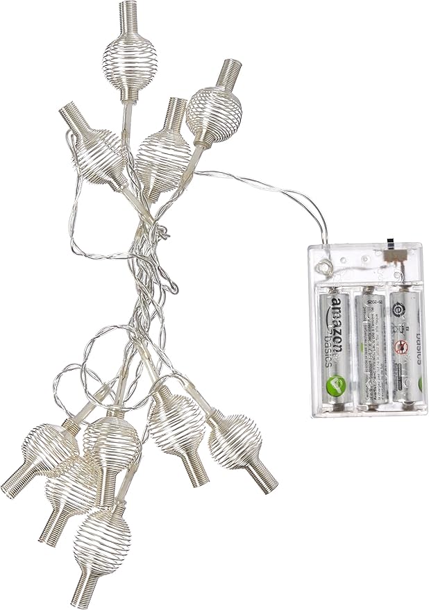 Kikkerland String Lights Silver Spiral