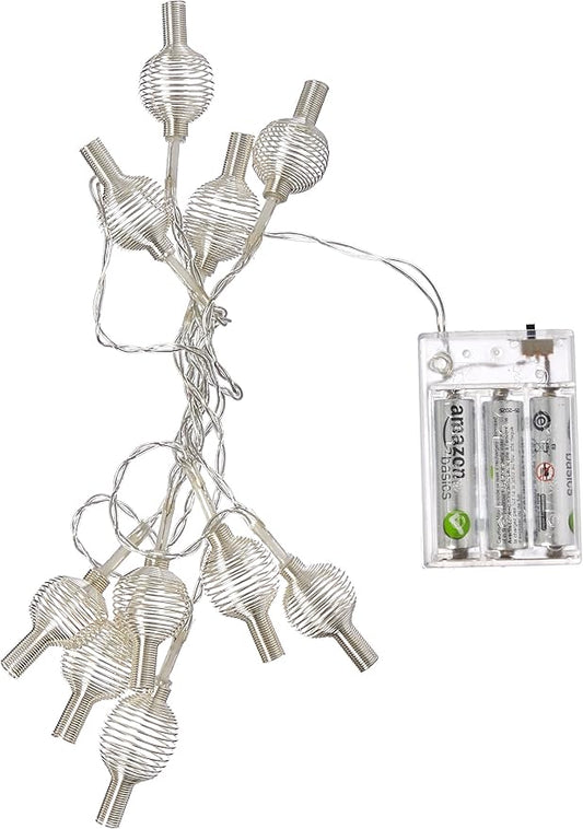 Kikkerland String Lights Silver Spiral