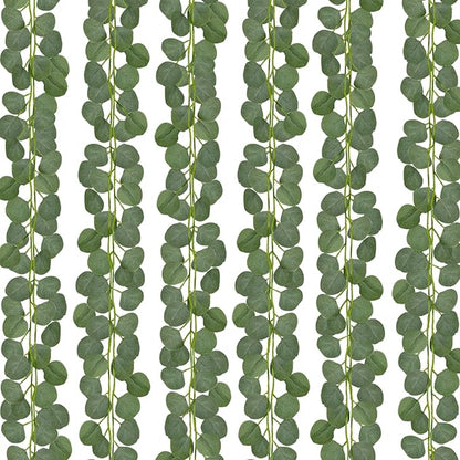 CQURE 36 Pack 252Ft Eucalyptus Garland,Artificial Eucalyptus Leaves Table Greenery Garland Wreath Vines for Wedding Party Table Fireplace Bedroom Wall Room Decor