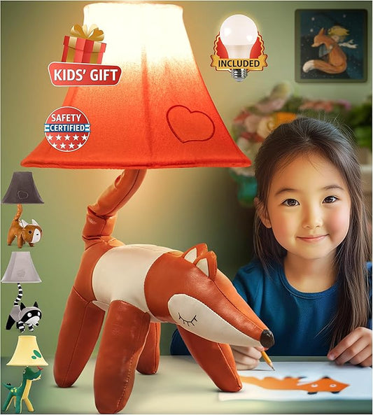 Fox Kids Lamp for Girls Bedroom - 20", Animal Lamp for Kids Room - Cute Christmas Gifts, Birthday Gifts for All Ages: Toddler Boys, Children, Grandkids 3 4 5 and Up Years Old, Sister Brother, Sibling