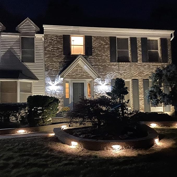 Classic Series 7 Inch LED Hardscape Lighting, Retaining Wall Lights, LED Landscape Lighting, 12V Paver Light Low Voltage, 5W Outdoor Step Lights, 3000K Soft White