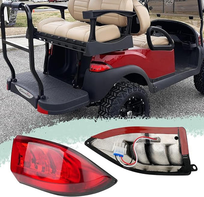 10L0L Golf Cart LED Tail Lights for Club Car Precedent 2004-Up and Tempo 2018-Up, Driver and Passenger Side Rear Lights 12V with 3 Pin Molex Quick Connector Wire Harness