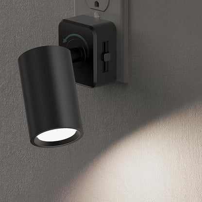 Briignite Night Lights Plug into Wall, 320° Rotating Night Light Plug in, Dusk to Dawn Sensor Dimmable Nightlight, Daylight White, 1W Led Night Light for Bedroom, Spot Light, Kids Room, Stair