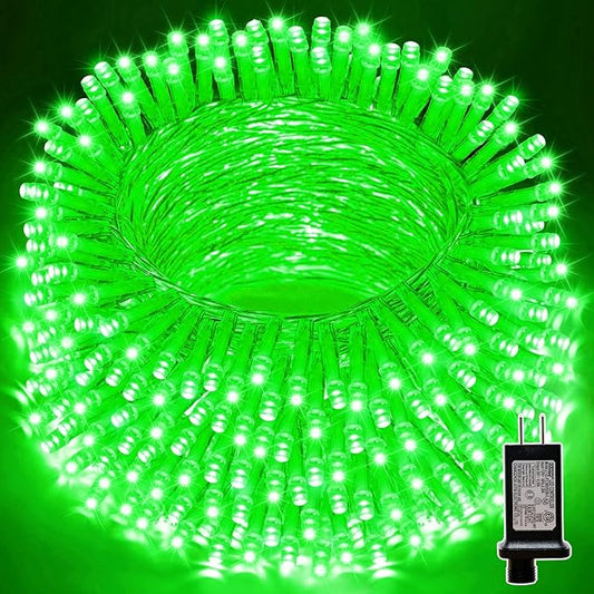 LAMPHOME 200 LED 66FT Green St Patricks Day String Lights, Christmas Fairy Lights with 16 Lighting Modes, String Mini Light Plug in for Indoor Outdoor Tree Garden Wedding Party Decoration