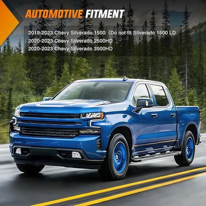 Nilight Fog Light Assembly Compatible with 2019 2020 2021 2022 2023 Chevrolet Silverado 1500 2020-2023 Chevy Silverado 2500HD 3500HD Clear Lens Driver and Passenger Side