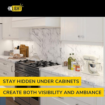 Inlight 30-inch Hardwired Only LED Under Cabinet Lighting, Daylight White(5000k), Dimmable, Matte White Finished, ETL Listed, IN-0201-14-WH-50