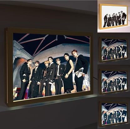 MEMELIGHT Light-Up Wall Art – En.hypen Photo Art Night Light, Kpop Idol Merchandise, En.hypen Merch, A4 Size LED Table Light, 8.3 x 11.7 inch