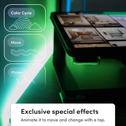 LIFX Lightstrip Bundle with 80" Color Smart LED Lightstrip and Two 1100 Lumen Smart Light Bulbs on E26 Base, 3 Piece Set