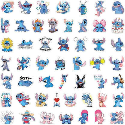 50pcs Cartoon Stitch Stickers for Kids,Vinyl Waterproof Stitch Decal for Water Bottle Laptop Toy Sticker for DIY Decorate Bumper Phone Hard Hat Kids Teens Gifts (Stitch-880)