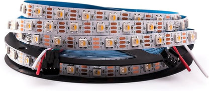 DC5V SK6812 (Similar WS2812B) RGBW RGB+Neutral White LED Strip Light 60leds/Pixels/m Individually Addressable 4 Color in 1 LED Dream Color (16.4ft(5m) 300leds, IP30) (No Adapter or Controller)