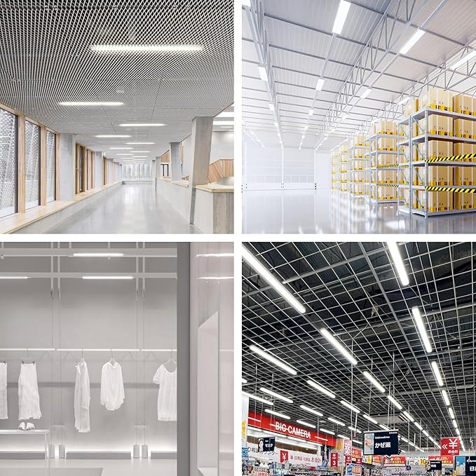 2-Pack 3FT LED Batten, Close to Ceiling Light fixtures, 30W, Ultra-Thin Day Light, 4000K, IP20, LED Ceiling Light for Garage, Stores, Warehouse, Office, Corridor, supermarkets, etc.