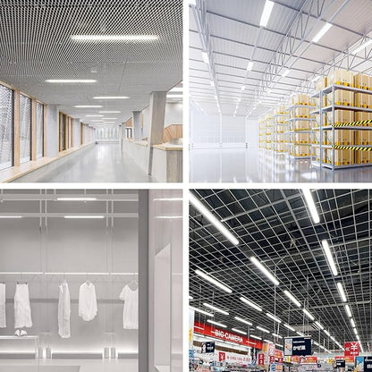 2-Pack 2FT LED Batten, Close to Ceiling Light fixtures, 20W, Ultra-Thin Day Light, 4000K, IP20, LED Ceiling Light for Garage, Stores, Warehouse, Office, Corridor, supermarkets, etc.