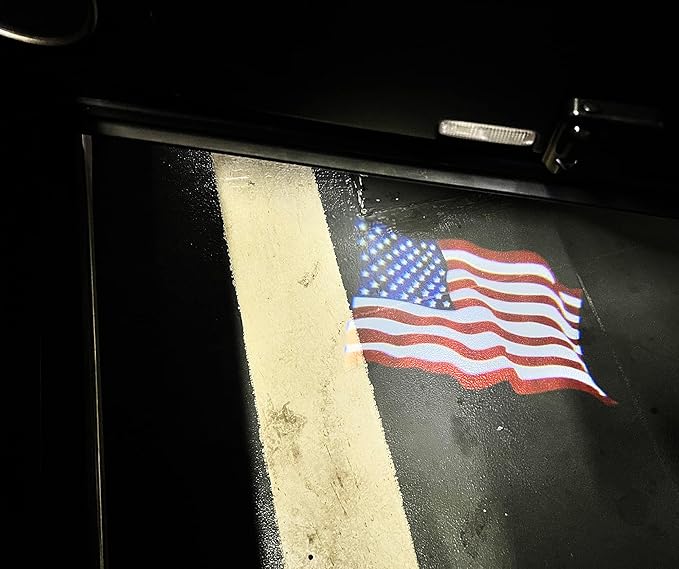 NewL 2 Pcs Led Car Door Welcome Light for American Waving Flag Logo Symbol Projector Lights Ghost Shadow Light