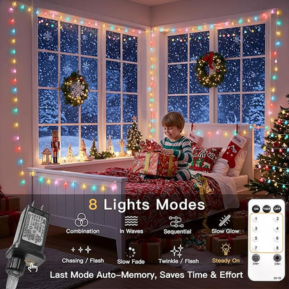suddus Pastel Easter String Lights, 66ft 200 Led Connectable Globe String Lights Indoor with Timer, Fairy Lights Plug in for Mantle, Tree, Bedroom, Party, Room, Classroom, Patio, Outdoor Decoration