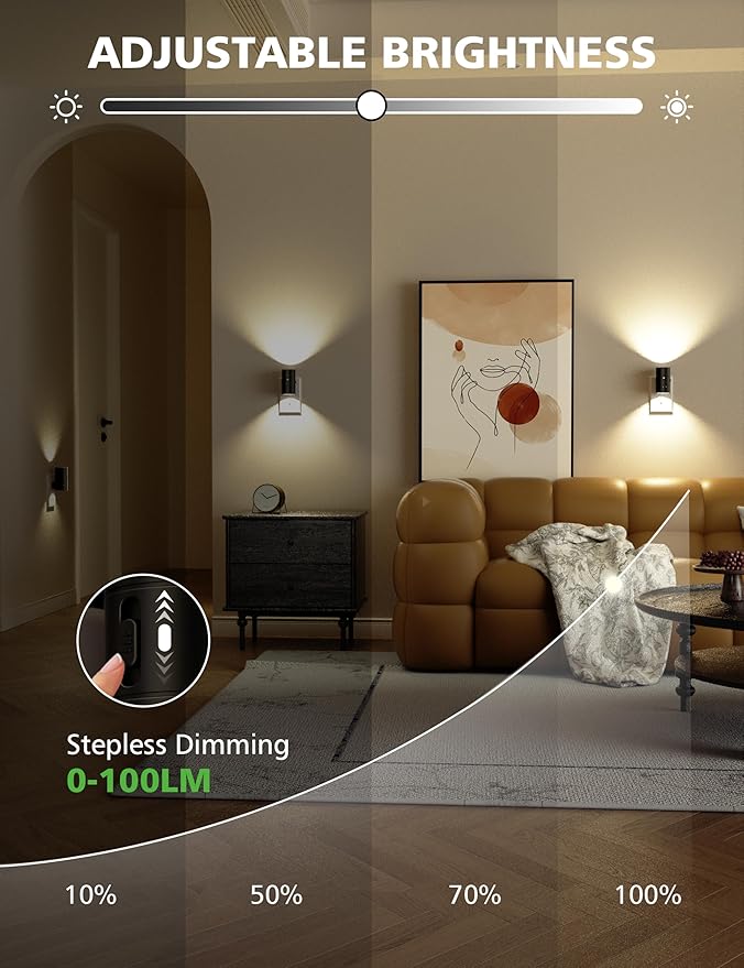 JOFIOS Night Lights Plug Into Wall,Dimmable LED Nightlight with Dusk to Dawn Light Sensor,0-100LM Adjustable Brightness,3 Color Temperatures,Night Light for Hallway Bathroom Stair Bedroom,Black,2 Pack