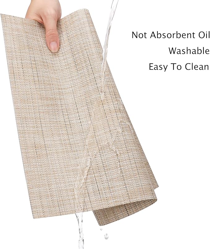 Myir JUN Table Runner, Vinyl Table Runner Indoor Arbitrarily Cropped Runner for Table Heatproof for Home Party (Beige, 12 x 94 inch)