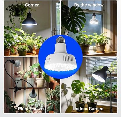 Barrina Orbgrow OG11A Grow Light Bulbs for Indoor Plants, Integrated Dimming & Timing, 5000K 11W(100 Watt Equiv), E26 Plant Light Bulb, Full Spectrum, High PPFD for Seeds and Greens, 1 Pack, White