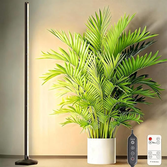 65Inch Vertical Grow Lights for Indoor Plants: 48W, 6000K, 336 LEDs Full Spectrum LED Standing Plant Lights with Timer and 10 Level Dimmable Plant Growing Lamp for Greenhouse