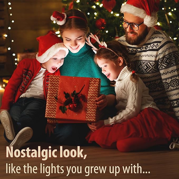 Brite Star 150 Count 8-Function Chasing Light Set - Outdoor String Lights with Twinkling, Flashing, and Steady On Modes - Ideal for Christmas Tree and Outdoor Christmas Decorations, Red/Clear/Blue