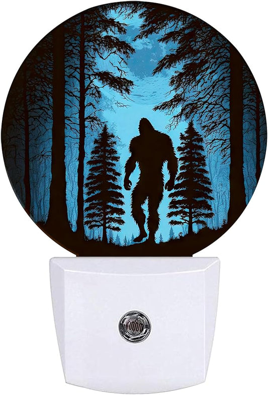 Big Foot Night Light,Forest Night Lights Plug into Wall for Kitchens Toilets Bedroom Decorative Half Round Nightlight Led Lamp 0.5W Sleep Friendly