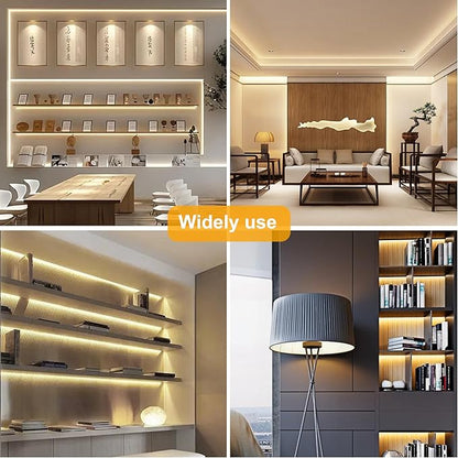 Pandery COB LED Strip,LED Strip Lights 5M/16.4ft,Touch Dimmable LED Strips,CRI90+,3000K Warm White cob led,1600LEDs,24V LED Tape Lights,Indoor for Bedroom, Kitchen, TV, Mirror,Cabinet