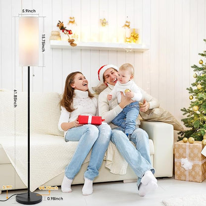 Coucrek Floor Lamp for Living Room, 3 Color Temperature Modern Standing Lamps, Minimalist Floor Lights for Bedroom, Office, Reading, White