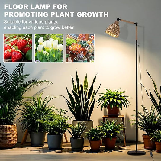 30W standing grow lights for indoor plants, 70-inch indoor adjustable angle plant lamp, 4000K floor-standing plant lamp, equipped with a 24-hour cycle timer, suitable for medium and large plants