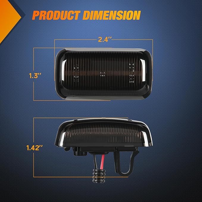 Nilight Fender Side Marker Lights 4 PCS 21 LED Smoke Lens Red Amber Front Rear Clearance Light Compatible with 2015-2022 Chevy Silverado GMC Sierra 2500HD 3500HD Dual Wheeler Trucks