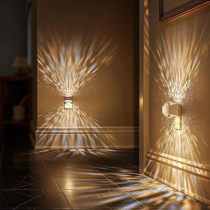 Briignite Night Light, Night Lights Plug into Wall, LED Projector Night Light, Soft White, Dimmable Brightness Dusk to Dawn Nightlight for Kids, Nursery, Bathroom, Home Decor, Gaming Room, 2 Pack