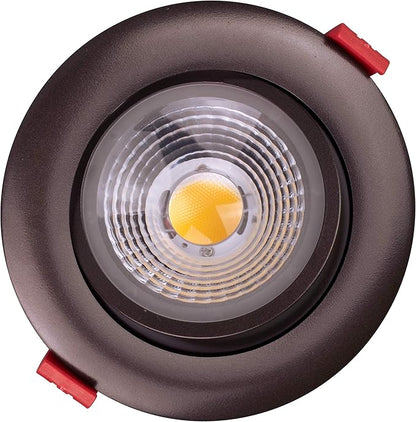 NICOR Lighting 4 inch LED Gimbal Recessed Downlight in Oil-Rubbed Bronze, 3000K (DGD411203KRDOB)