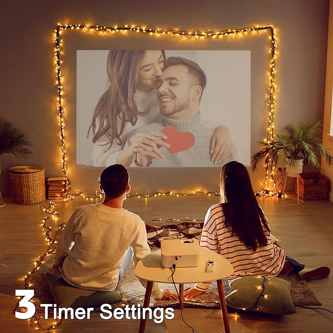 98FT 300 LED Christmas Lights Outdoor, Warm White Christmas Tree Lights Plug in, 8 Modes Twinkle String Light for Bedroom Wedding Party Ceiling Xmas Home Decorations