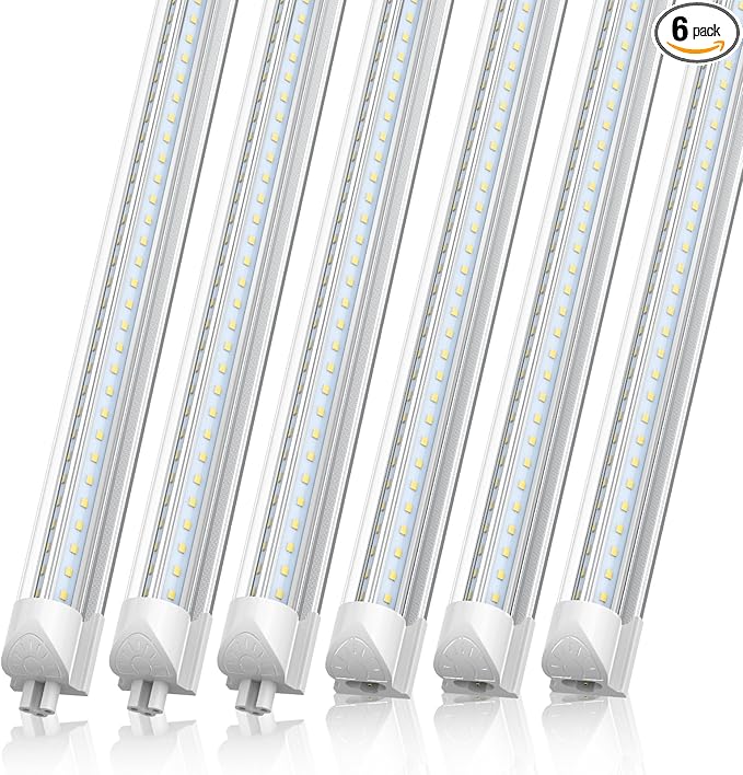 CNSUNWAY 2FT LED Shop Light, 22W 3000K Warm White, T8 LED Tube Light, Ceiling and Utility Shop Lights, Linkable Under Counter Lights for Kitchen, Garage, Workbench, Basement, ETL Listed (Pack of 6)
