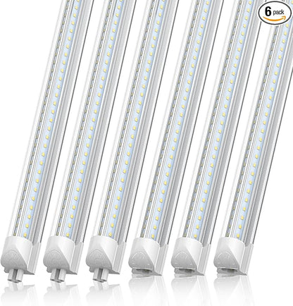CNSUNWAY 2FT LED Shop Light, 22W 3000K Warm White, T8 LED Tube Light, Ceiling and Utility Shop Lights, Linkable Under Counter Lights for Kitchen, Garage, Workbench, Basement, ETL Listed (Pack of 6)